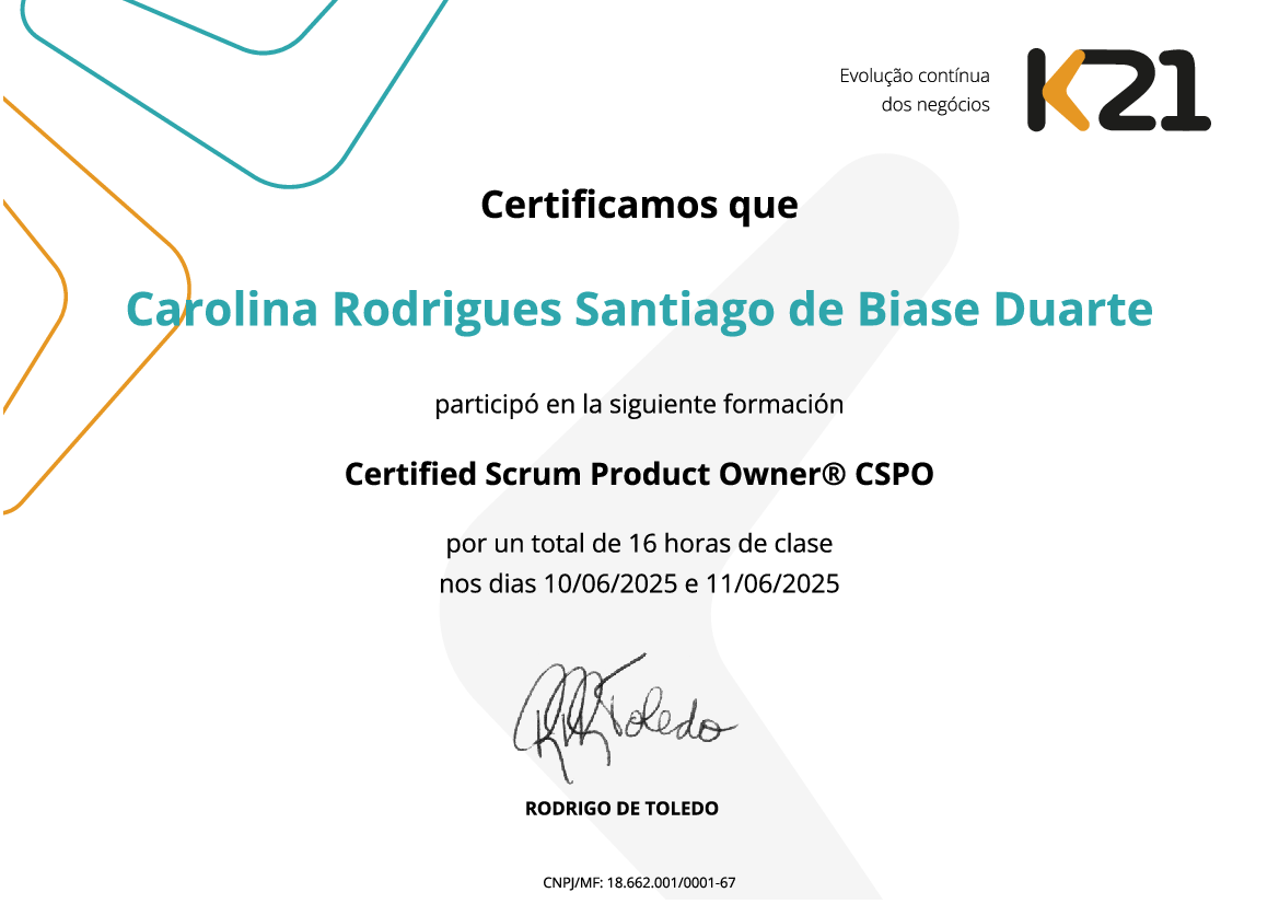Certificado K21